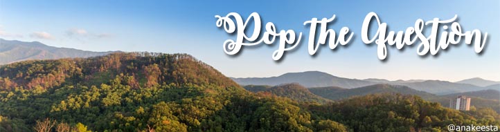 Pop the Question Propose in the Smoky Mountains Pop the Question Ideas